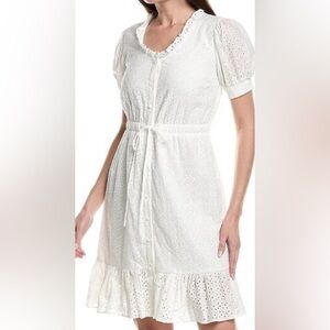 NWT Nanette Lepore White Puff Sleeve white dress